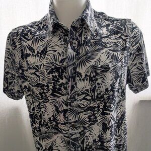 Goodfellow & Co™ Men’s Short Sleeve Collared Button-Down Shirt - Black & White
